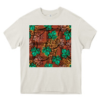 Cream fall leaves seamless pattern Heavy Core Tee - BundleAndBundleShop