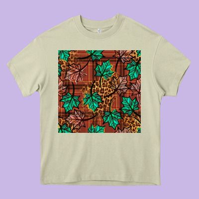 Fall Leaves Seamless Pattern Heavy Core Tee Designed By Bundleandbundleshop