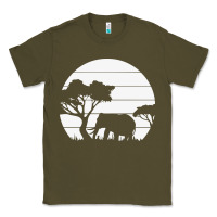 Army Green elephant art Classic Tee - linhVisuals