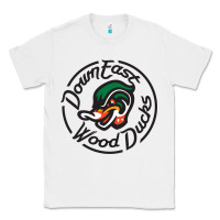 White Down East Wood Ducks Classic Tee - linhVisuals