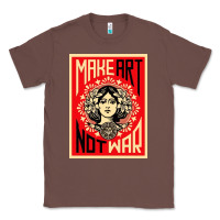 Chestnut make art no war Classic Tee - linhVisuals