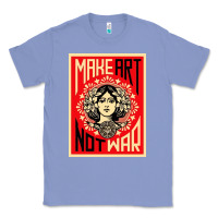 Colony Blue make art no war Classic Tee - linhVisuals