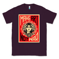Plum make art no war Classic Tee - linhVisuals
