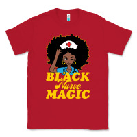 Red womens black history month nurse juneteenth medical afro african Classic Tee - linhVisuals