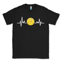 Black water polo shirt women girls heartbeat game day mom team Classic Tee - linhVisuals