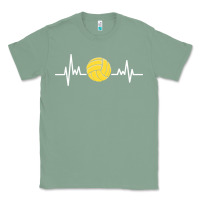 Sage water polo shirt women girls heartbeat game day mom team Classic Tee - linhVisuals