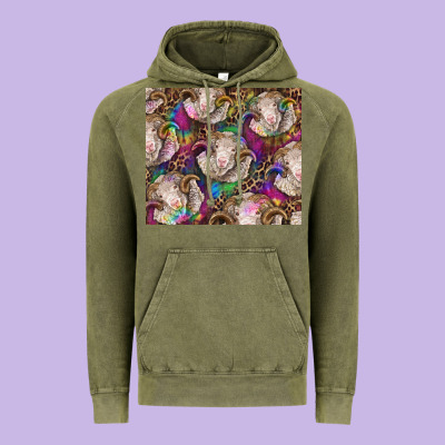 Merino Ram Tie Dye Tumbler Vintage Hoodie Designed By Barkaloodesign