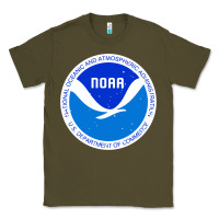 Army Green noaa national oceanic Classic Tee - linhVisuals