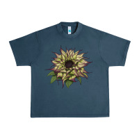 Midnight Navy sun   fill purple sunflower Urban Heavy Tee - LillyAllenDesigns