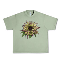 Oil Green sun   fill purple sunflower Urban Heavy Tee - LillyAllenDesigns