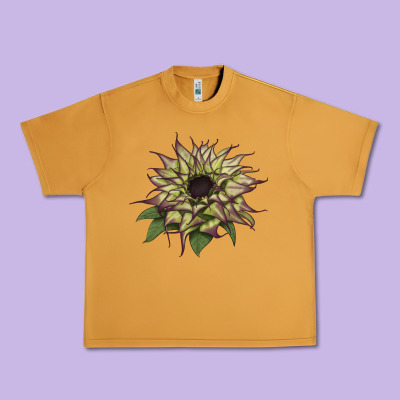 Sun   Fill Purple Sunflower Urban Heavy Tee Designed By Lillyallendesigns