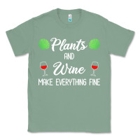 Sage plant lover t  shirt plants and wine make everything fine t  shirt Classic Tee - linhVisuals