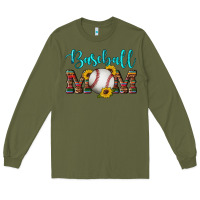 Army Green western leopard serape wooden sunflowers  turquoise glitter mom baseba Long Sleeve Tee - Artiststas