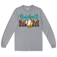 Heather Grey western leopard serape wooden sunflowers  turquoise glitter mom baseba Long Sleeve Tee - Artiststas