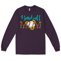 Plum western leopard serape wooden sunflowers  turquoise glitter mom baseba Long Sleeve Tee - Artiststas