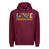 Burgundy love thanksgiving western turkey Premium Hoodie - BarkalooDesign