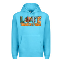 Ocean Blue love thanksgiving western turkey Premium Hoodie - BarkalooDesign