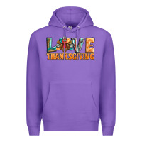 Purple love thanksgiving western turkey Premium Hoodie - BarkalooDesign