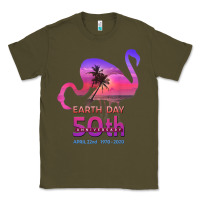 Earth Day 50th Anniversary Pink Flamingos Sunset Silhouette Classic Tee | Teevron