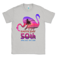 Moon Dust earth day 50th anniversary pink flamingos sunset silhouette Classic Tee - linhVisuals