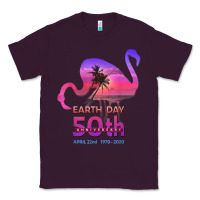 Plum earth day 50th anniversary pink flamingos sunset silhouette Classic Tee - linhVisuals