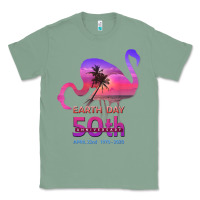Sage earth day 50th anniversary pink flamingos sunset silhouette Classic Tee - linhVisuals