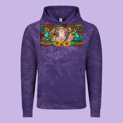 Merino Ram License Plate Vintage Hoodie Designed By Barkaloodesign