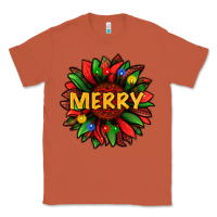 Copper merry christmas with light sunflower bbs Classic Tee - BundleAndBundleShop