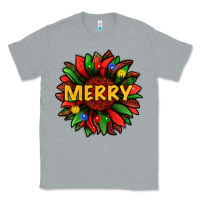 Heather Grey merry christmas with light sunflower bbs Classic Tee - BundleAndBundleShop