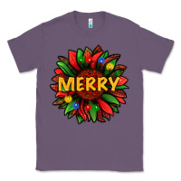 Lavender merry christmas with light sunflower bbs Classic Tee - BundleAndBundleShop