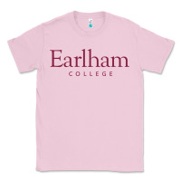 Bubblegum Pink earlham college wordmark vectorized Classic Tee - linhVisuals