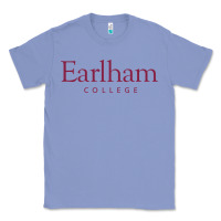 Colony Blue earlham college wordmark vectorized Classic Tee - linhVisuals