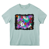 Arona halloween ghost and turquoise glitter background Heavy Core Tee - BundleAndBundleShop