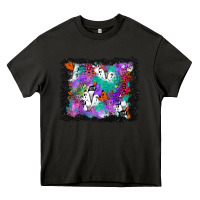Asphalt halloween ghost and turquoise glitter background Heavy Core Tee - BundleAndBundleShop