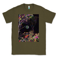 Army Green psychedelic t  shirt colorful night t  shirt Classic Tee - linhVisuals
