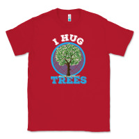 Red i hug trees tree hugger environmentalist gift Classic Tee - linhVisuals