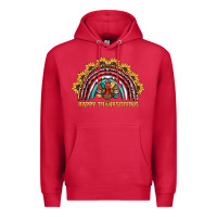 Cardinal happy thanksgiving rainbow Premium Hoodie - BarkalooDesign