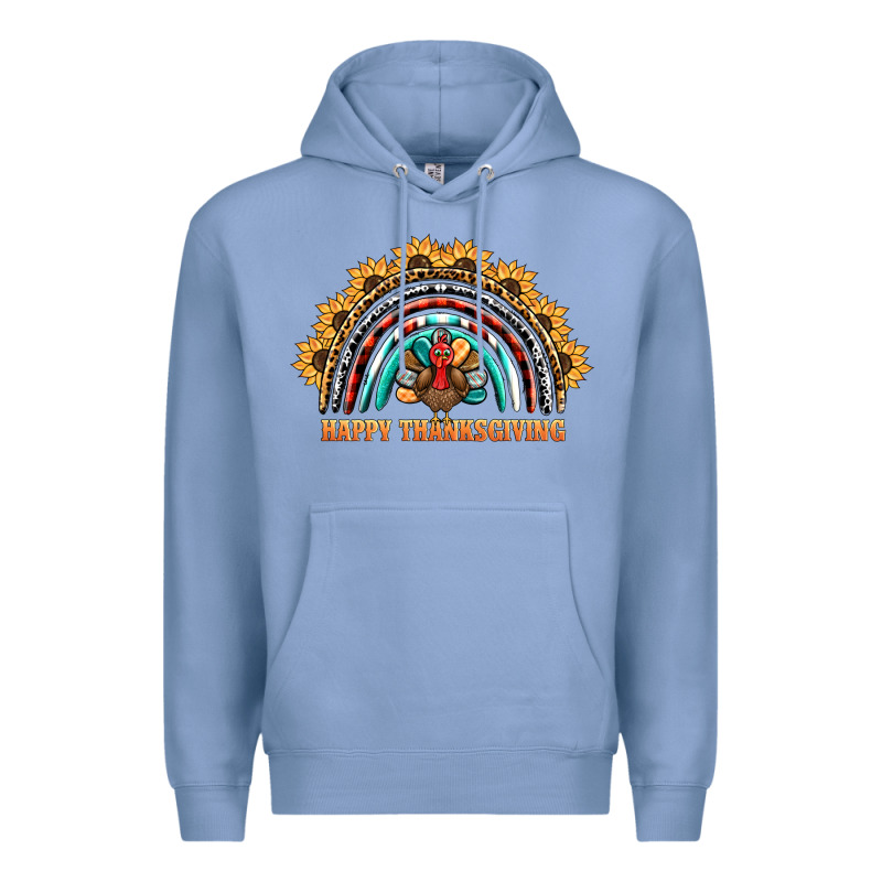 Happy Thanksgiving Rainbow Premium Hoodie by BarkalooDesign | Teevron