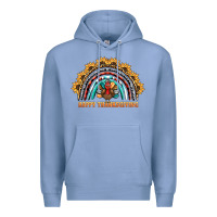 Colony Blue happy thanksgiving rainbow Premium Hoodie - BarkalooDesign