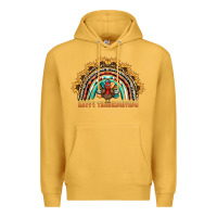 Mustard happy thanksgiving rainbow Premium Hoodie - BarkalooDesign