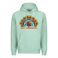 Seafoam happy thanksgiving rainbow Premium Hoodie - BarkalooDesign