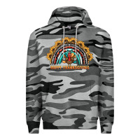 Slate Camo happy thanksgiving rainbow Premium Hoodie - BarkalooDesign