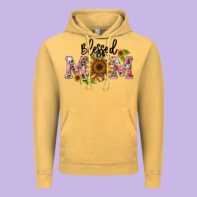 Blessed Mom Vintage Hoodie Designed By Barkaloodesign