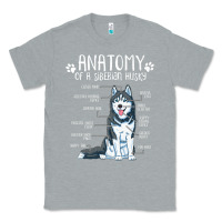 Heather Grey anatomy siberian husky dog Classic Tee - linhVisuals