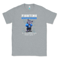 Heather Grey fighting cat ichthyosis awareness Classic Tee - linhVisuals