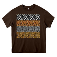 Chocolate Brown safari animals seamless pattern Heavy Core Tee - BundleAndBundleShop
