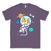 Lavender kawaii corgi astronaut dog corgi in space Classic Tee - linhVisuals