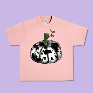Watercolor Cowhide Halloween Pumpkin Urban Heavy Tee Designed By Ranaportraitstore
