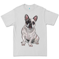 Dove Grey white black french bulldog Premium Tee - LillyAllenDesigns