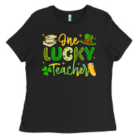Black one lucky teacher Ladies Tee - Artiststas